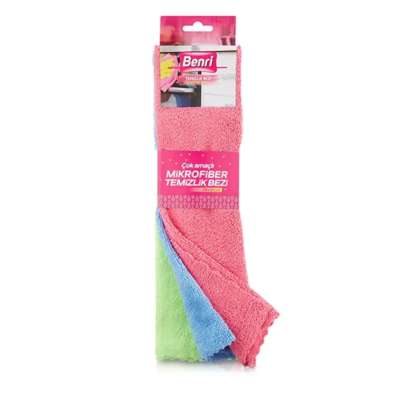 Benri Mikrofiber Havlu Bez 3'lü