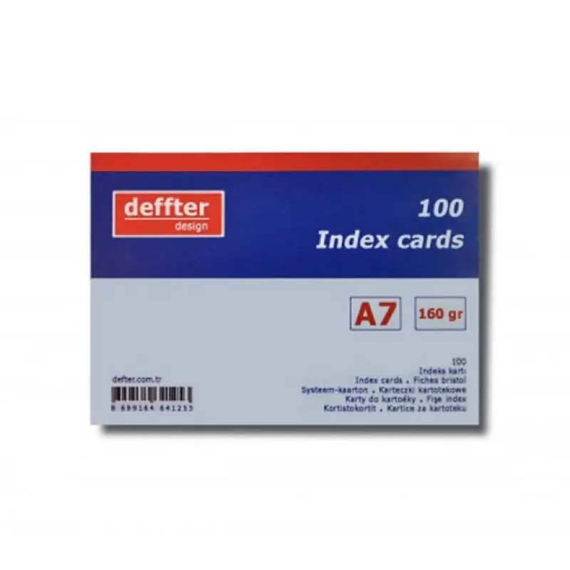 Deffter 64269-4 İndex Kartı A7 Beyaz Düz