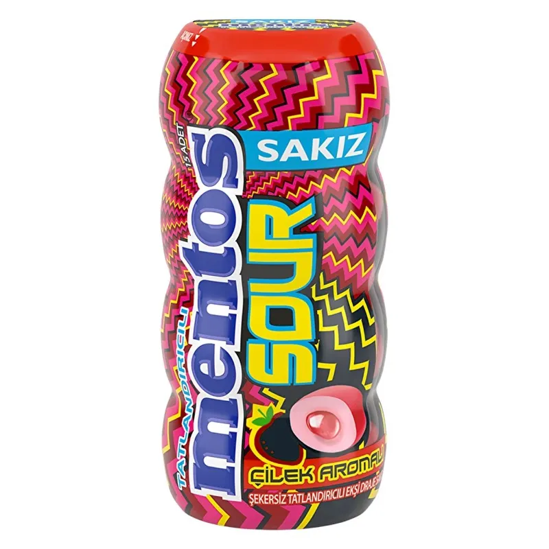 Mentos Ekşi Sakız Çilek Aromalı 30 gr