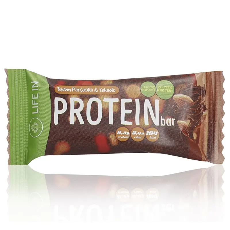 Life In Badem ve Kakaolu Protein Bar 28 gr